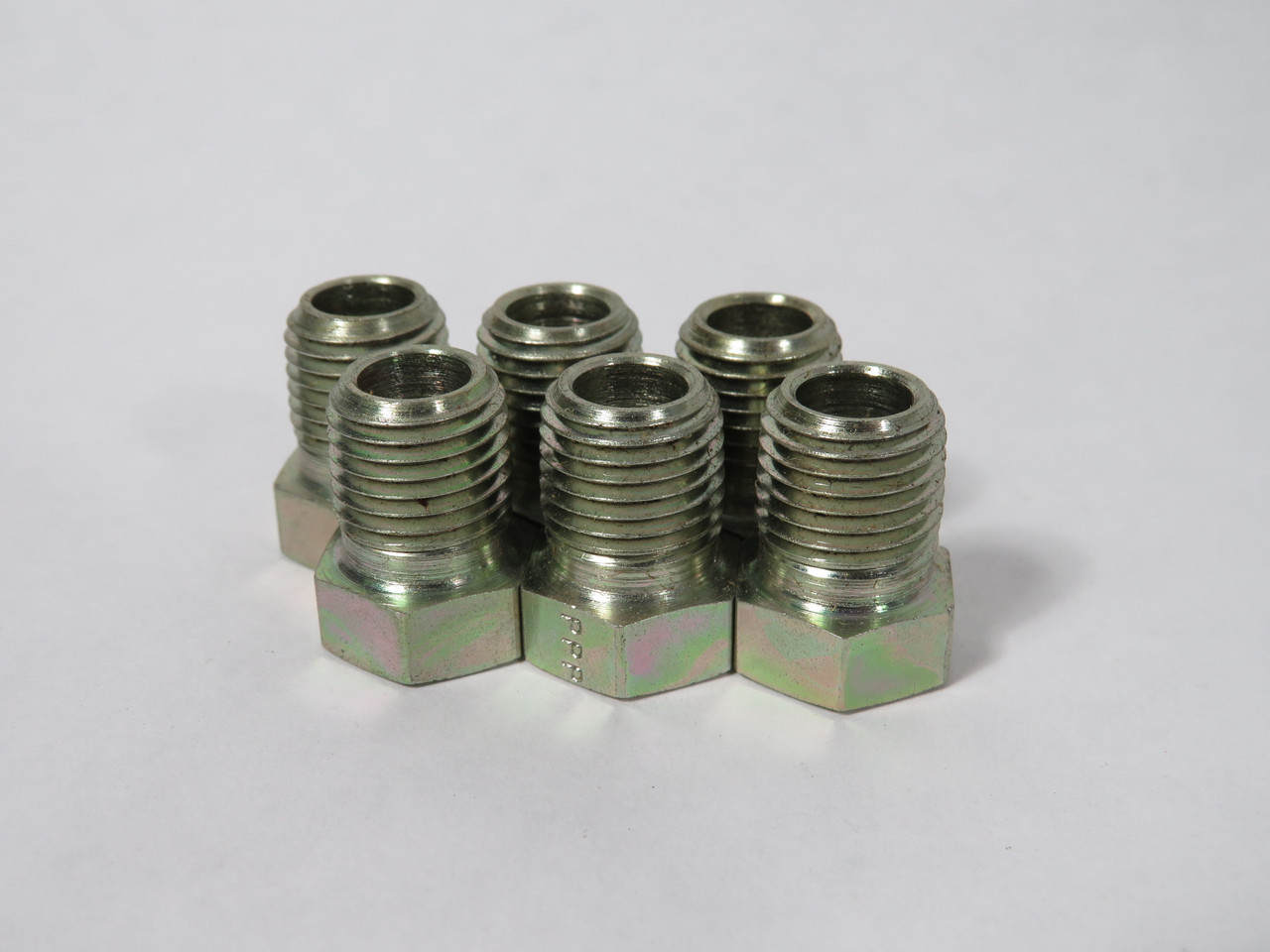 Parker 1/4 X 1/8 PTR-S Reducing Adapter 1/4" NPT x 1/8" NPT Lot of 6 NOP
