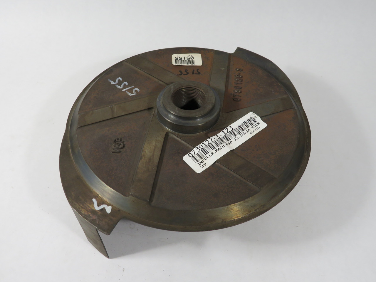 WSP 0730127-3-123 2-Vane Impeller 12.38" D 6SP HICR SHELF WEAR NOP