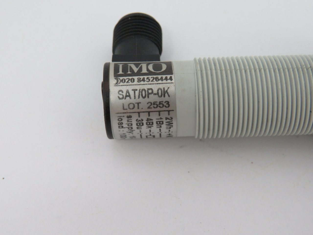 IMO SAT/0P-0K Contrast Photoelectric Sensor w/90DEG Plug 10-30VDC 100mA NOP
