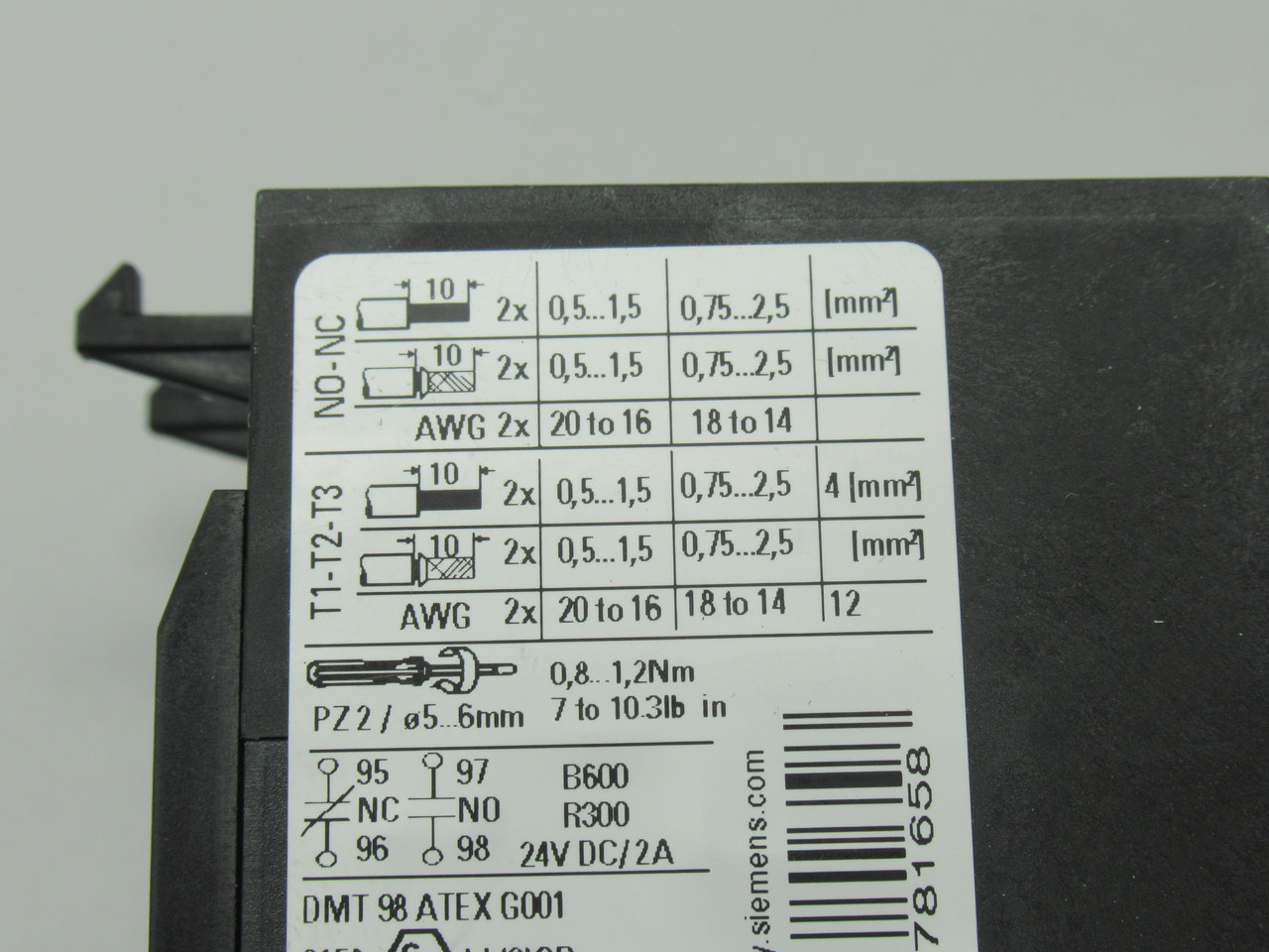 Siemens 3RU2116-1GB0 Overload Relay 4.5-6.3A NEW