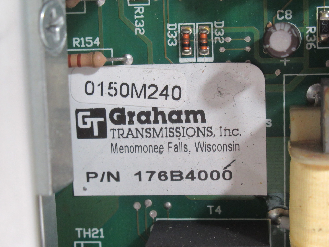 Graham Transmissions 176B4000 DC Drive Speed/Torque Control 2HP 90/180VDC USED