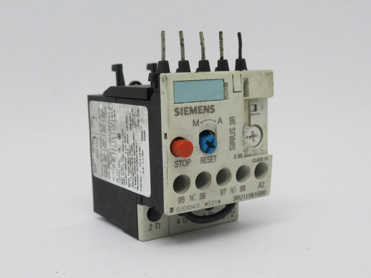Siemens 3RU1116-1GB0 Overload Relay 4.5-6.3A 690V USED