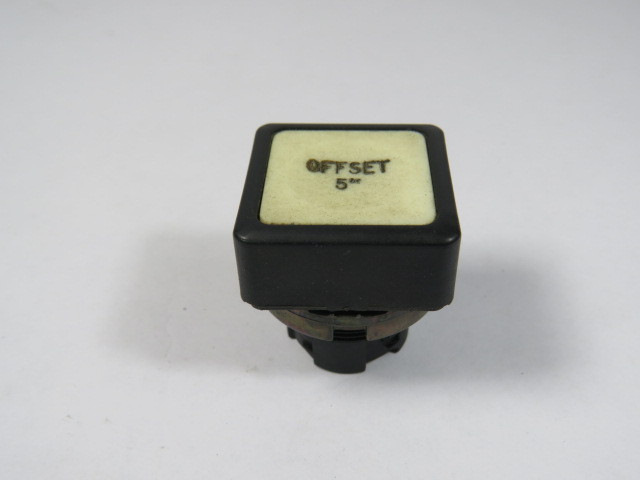 General Electric P9SPNBG White Push Button "OFFSET 5" No Mounting Latch USED