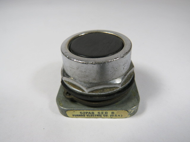 Furnas 52PA8A1 Series B Black Flush Push Button Operator Only USED