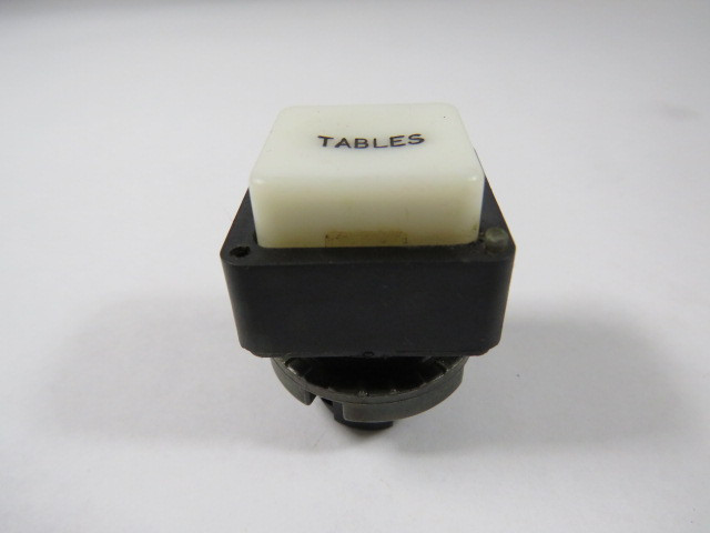 Telemecanique ZB5CW113 White Push Button Operator w/ Tables Marking USED