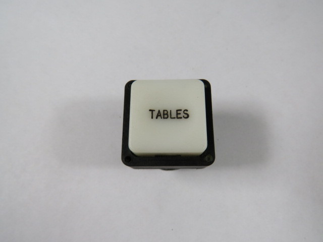 Telemecanique ZB5CW113 White Push Button Operator w/ Tables Marking USED