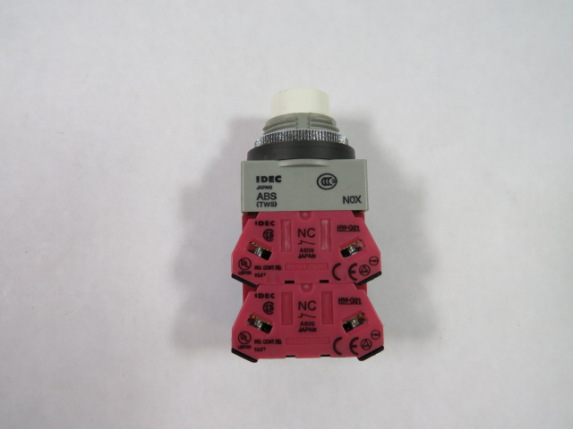 IDEC ABS222NW White Extended Push Button 10A 600V 2NO/2NC USED