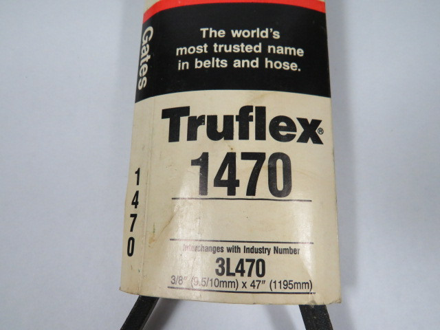 Gates 1470 (3L470) Truflex Belt 47"L 3/8”W 0.24”Thick NEW