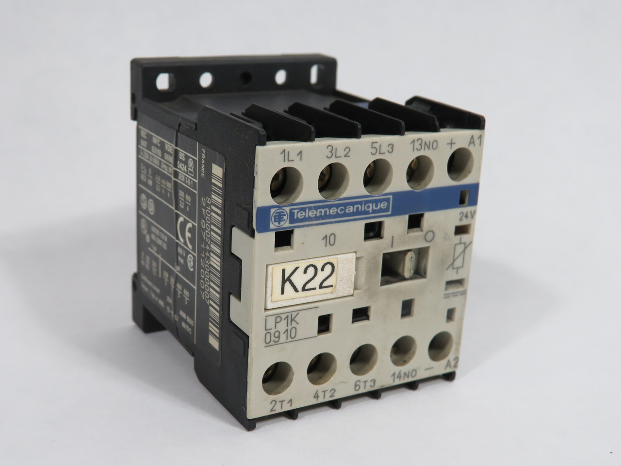 Telemecanique LP1-K0910BD Contactor 24VDC 3P 1NO USED
