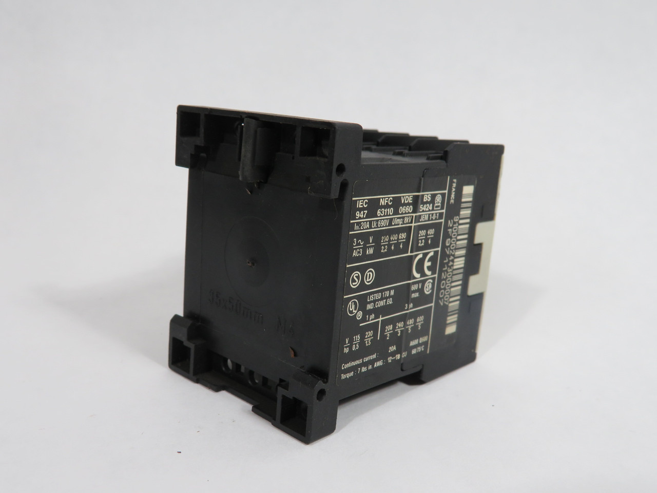 Telemecanique LP1-K0910BD Contactor 24VDC 3P 1NO USED