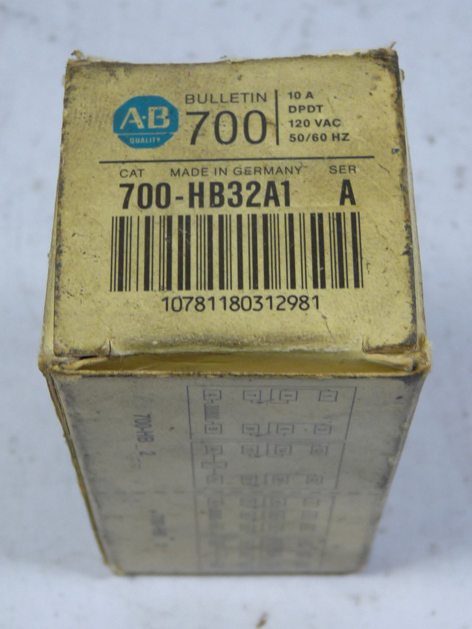 Allen-Bradley 700-HB32A1 Series A General Purpose Relay 120VAC Coil 10A ! NEW !