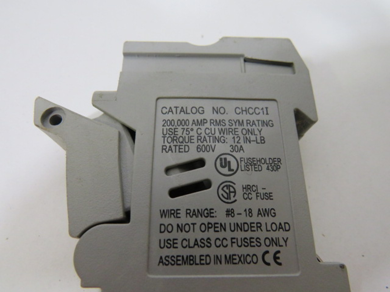 Bussmann CHCC1I Fuse Holder 30A 600V 1-Pole USED