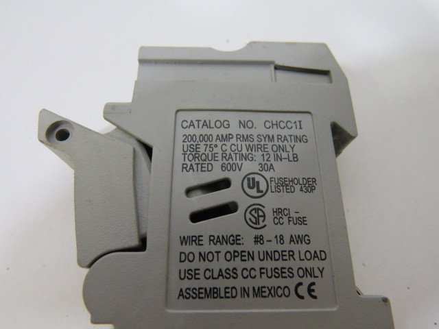 Bussmann CHCC1I Fuse Holder 30A 600V 1-Pole USED