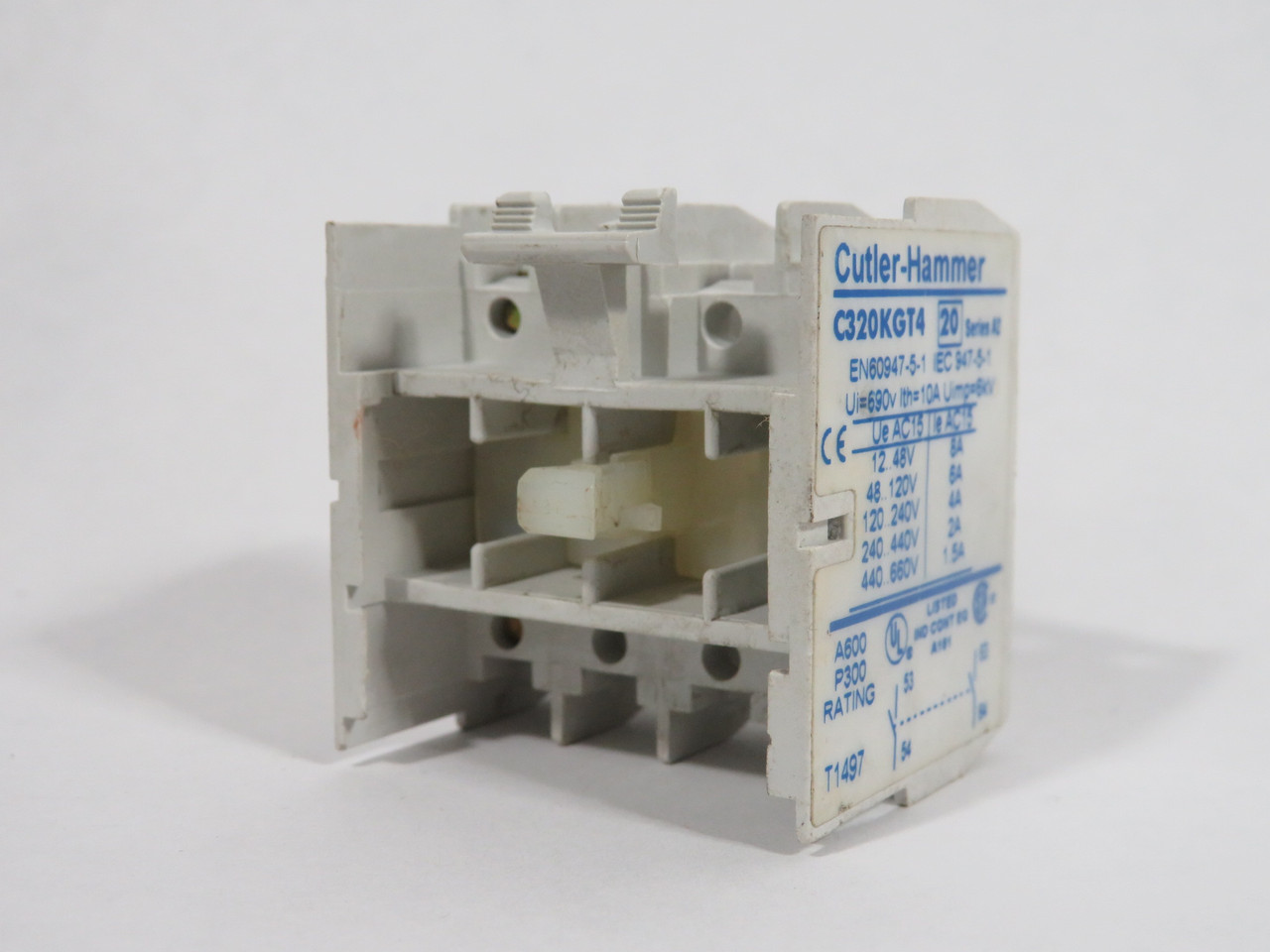 Cutler-Hammer C320KGT4 Auxiliary Contact 4NO 660V 1.5A USED