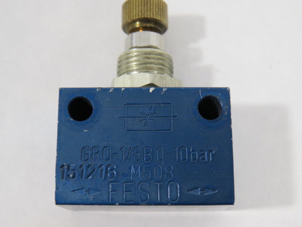 Festo GRO-1/8B0 In Line Flow Control 10bar USED
