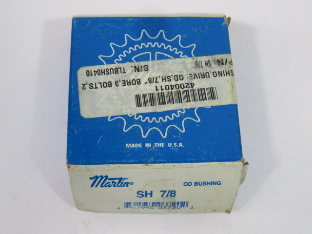 Martin SH-7/8 QD Bushing 7/8" Bore 1-1/4" LTB 1-3/8" Flange Diameter ! NEW !