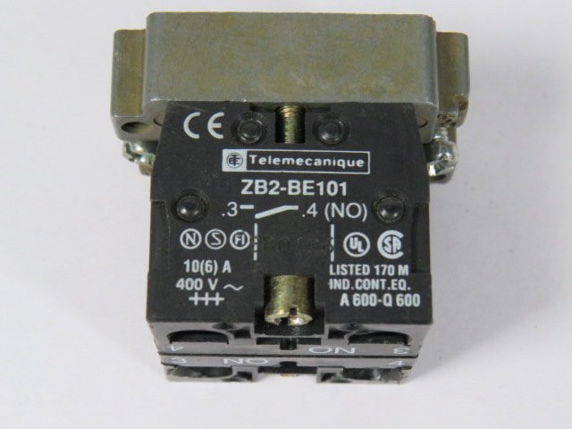 Telemecanique ZB2-BZ103 Contact Block w/ Mounting Base 2NO USED