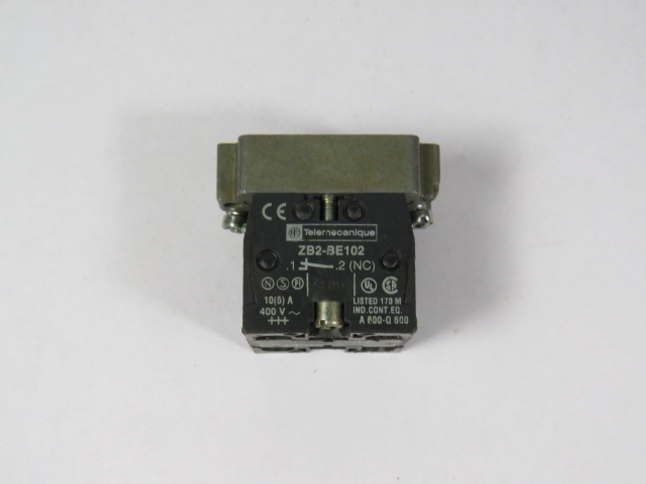 Telemecanique ZB2-BZ105 Contact Block w/ Mounting Base 1NO/1NC USED