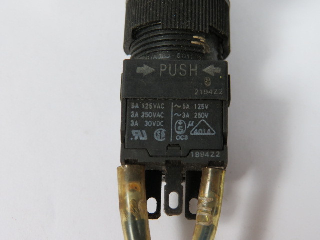 Omron A3GJ-99C1-H1ND Red Rectangular Push Button 5A 125VAC USED