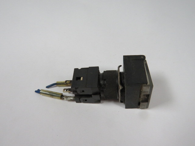 Omron A3GJ-99C1-H1NW White Rectangular Push Button w/ Dust Cover USED