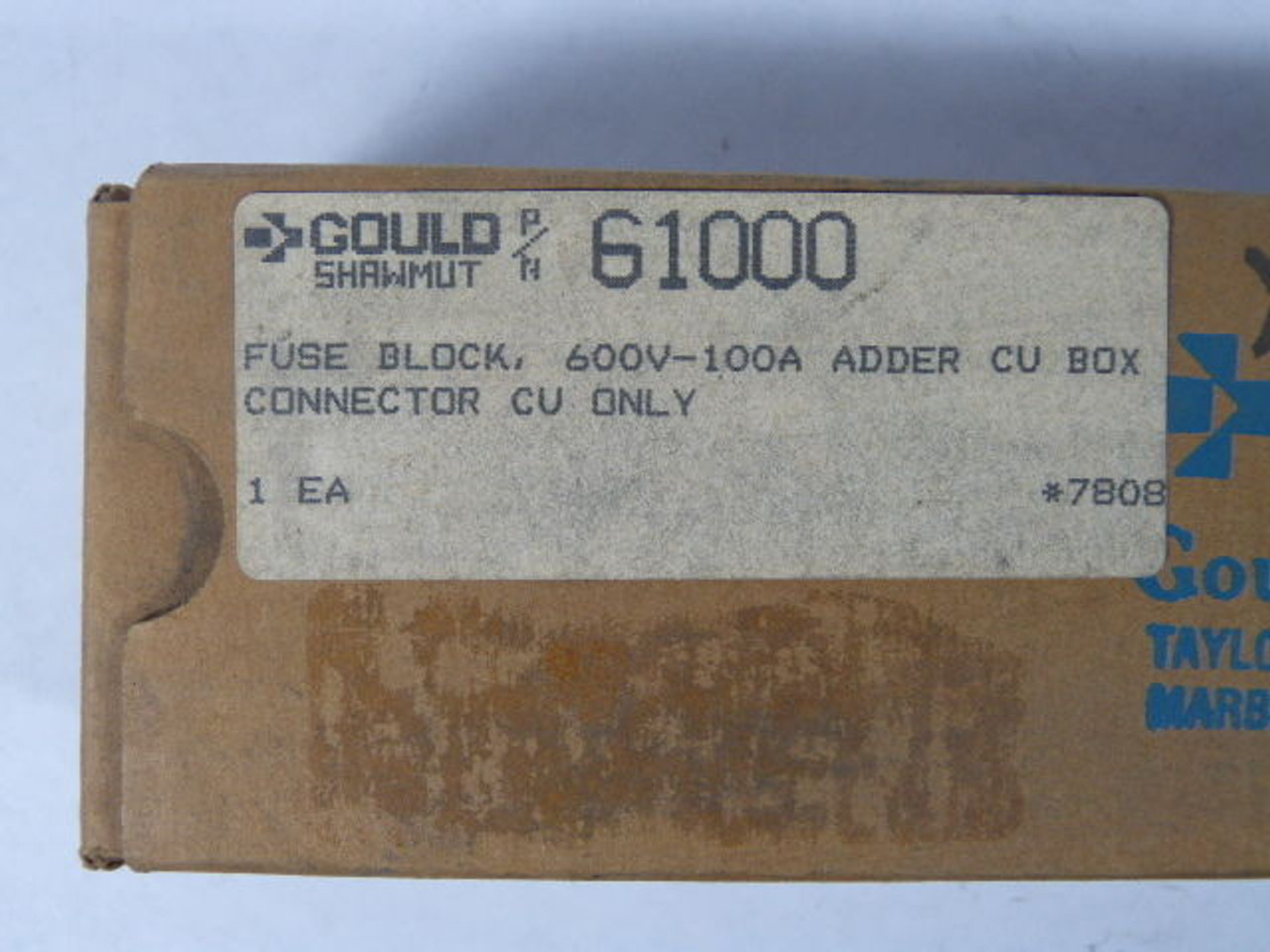 Gould 61000 Fuse Block 600V 1-Pole 100amp H/K Class ! NEW !