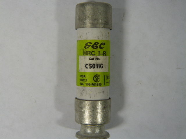 GEC C50HG Fuse 50A 250V 200kA USED