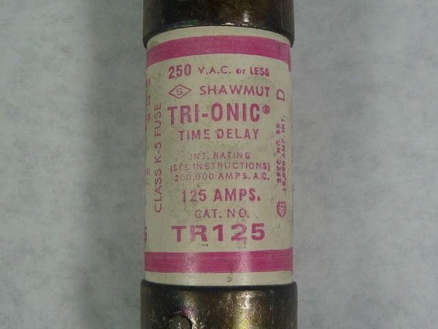Shawmut TR125 Time Delay Fuse 125A 250V  USED