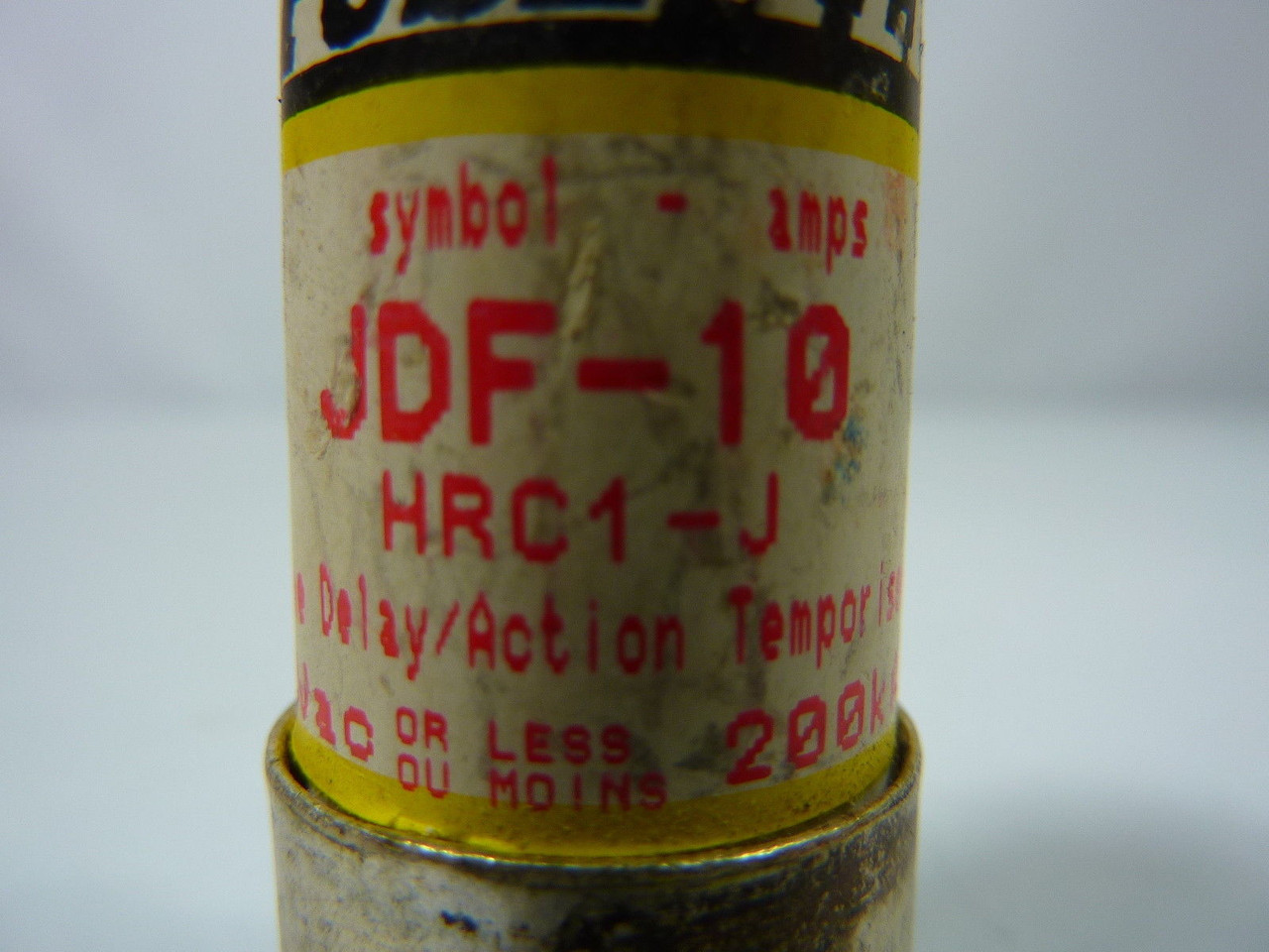 Fusetek JDF-10 Time Delay Fuse 10A 600V USED