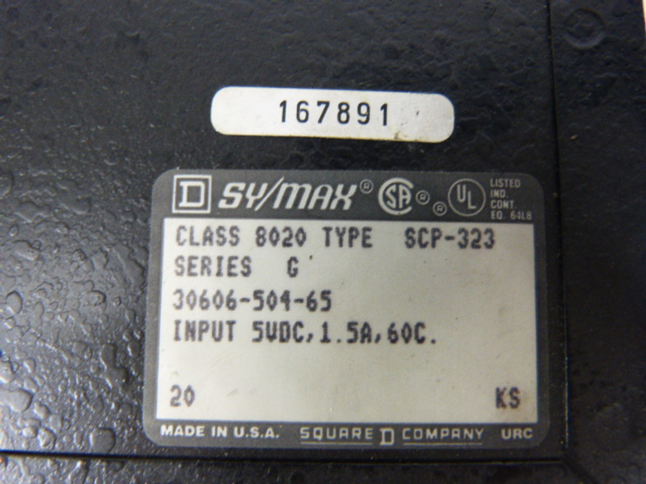 Square D 8020SCP-323 Series G Processor Module Model 300 w/Key 5DC 1.5A USED