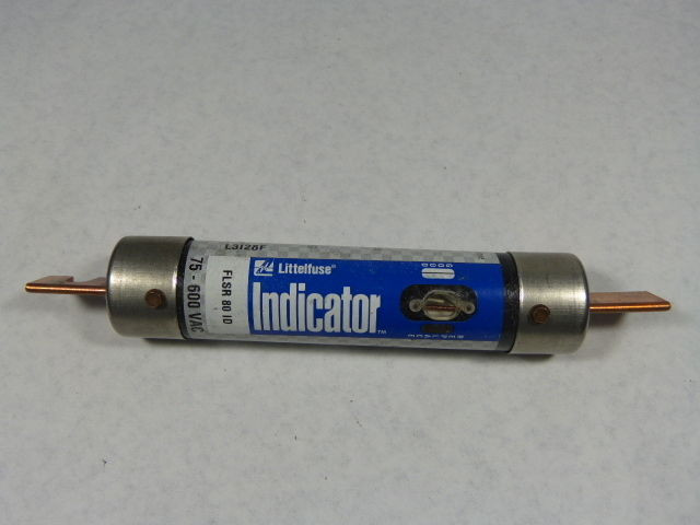 Littelfuse FLSR-80-ID Dual Element Time Delay Indicator Fuse 80A 600V USED