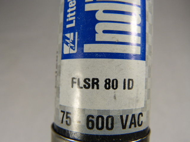 Littelfuse FLSR-80-ID Dual Element Time Delay Indicator Fuse 80A 600V USED