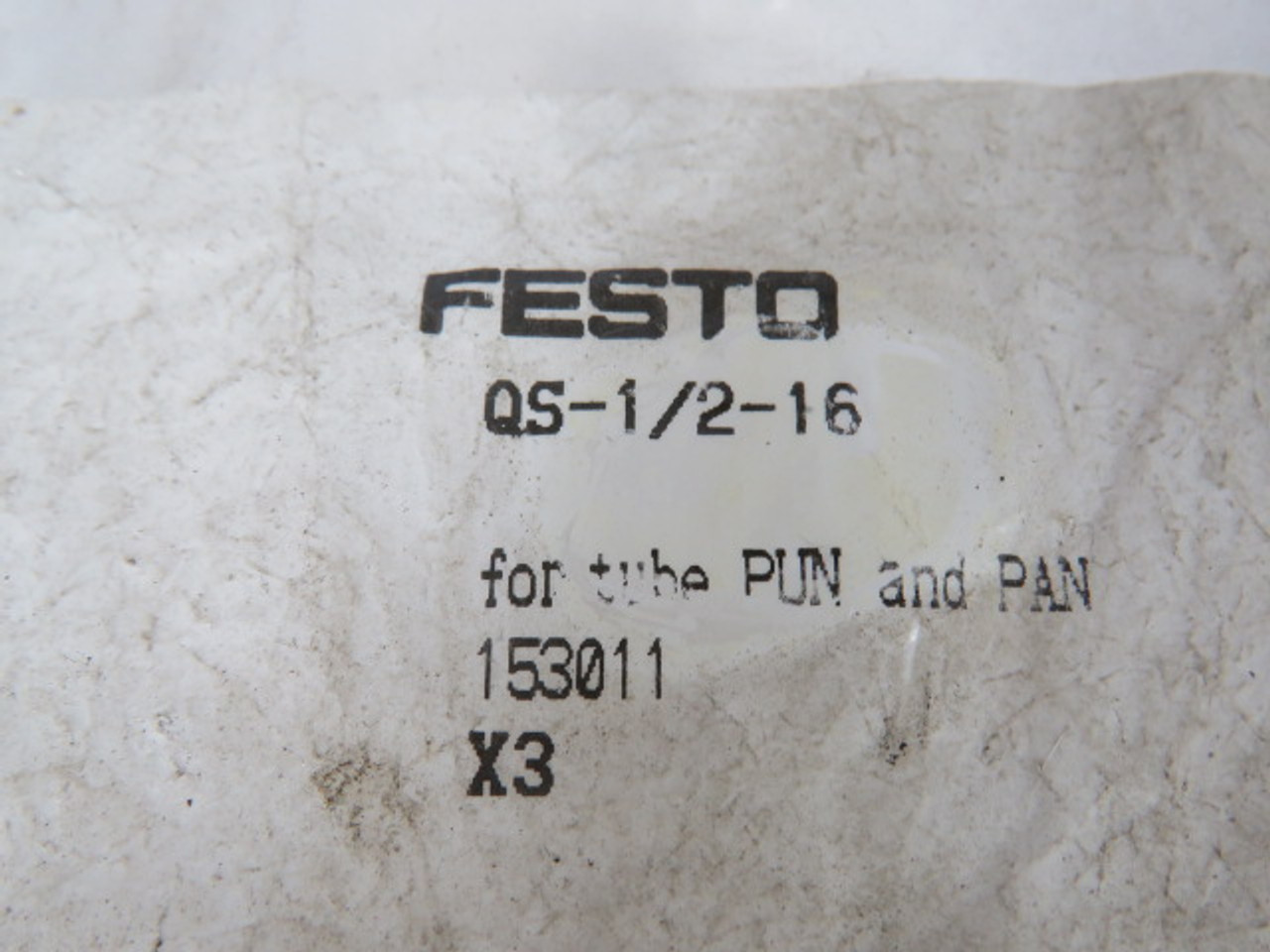 Festo 153011 QS-1/2-16 Push-in Fitting 16mm R1/2 ! NWB !