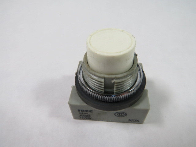 IDEC ABS2W White Extended Push Button No Contacts USED