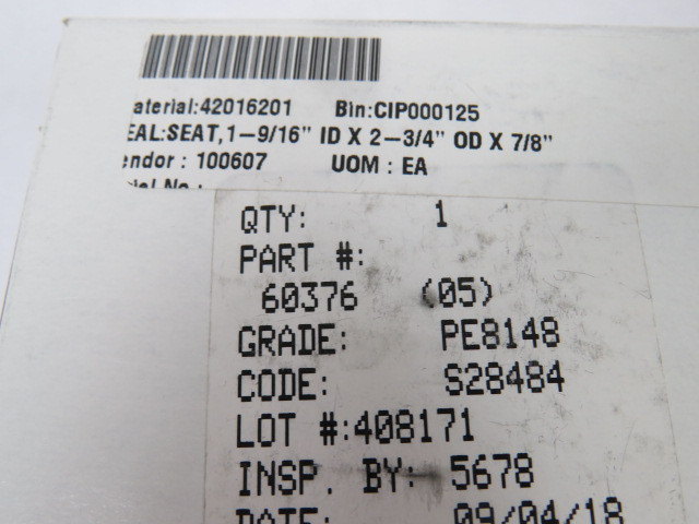 SPX Flow 60376 Inboard Stationary Seal Siliconized Graphite ! NEW !