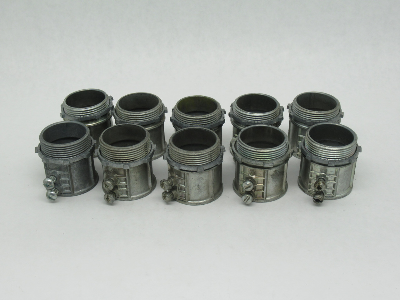 Halex L129 Zinc EMT Set Screw Connector 1.5"T 1.75"OD 2.25"L Lot of 10 USED