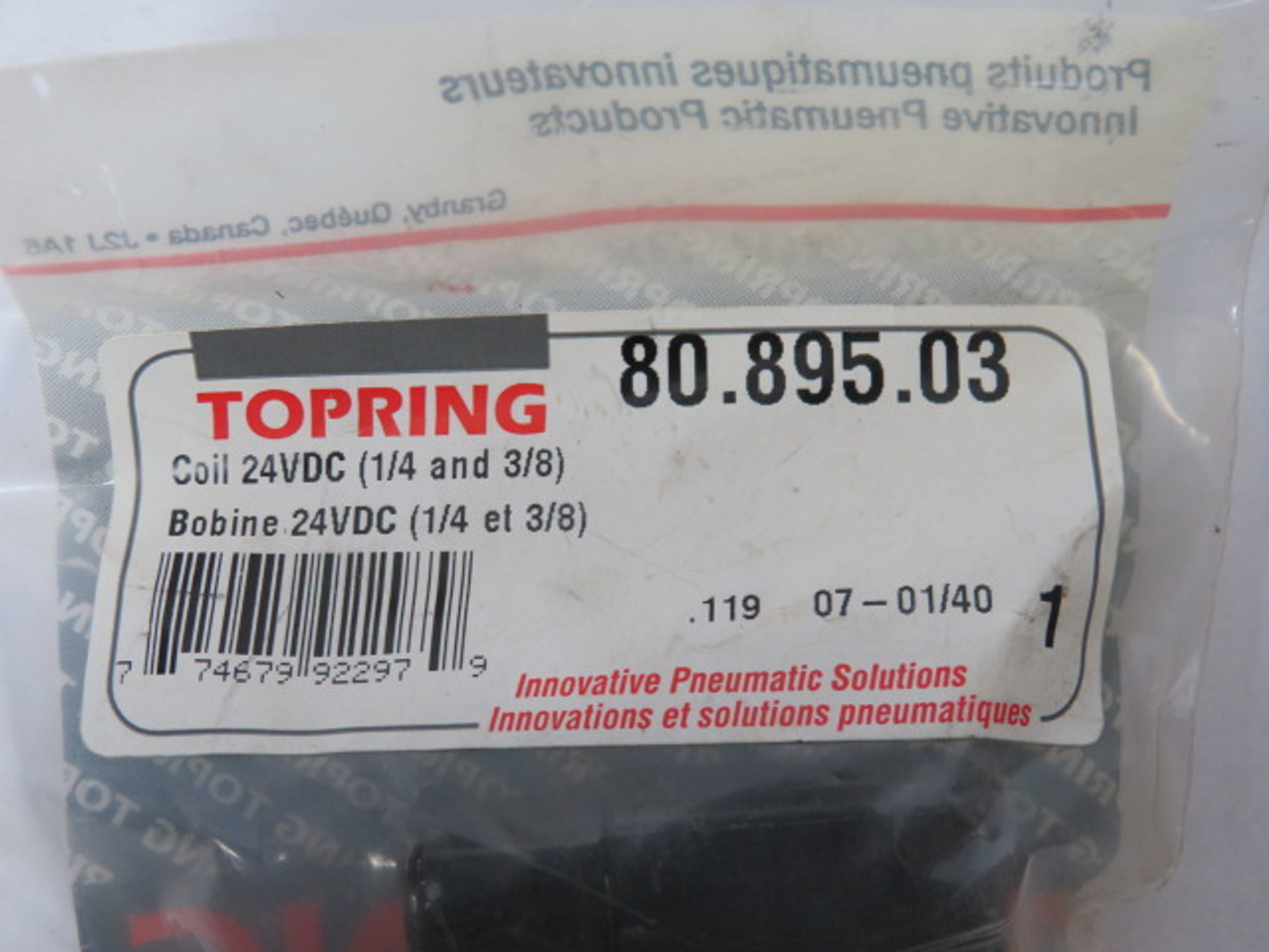 Topring 80.895.03 Coil 24VDC (1/4 and 3/8) NWB