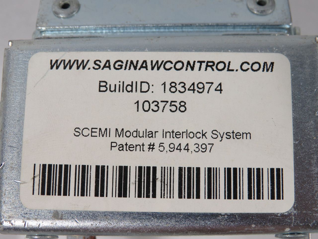 Saginaw Control SCE-103758 Mechanical Interlock for Enclosure SHELF WEAR USED