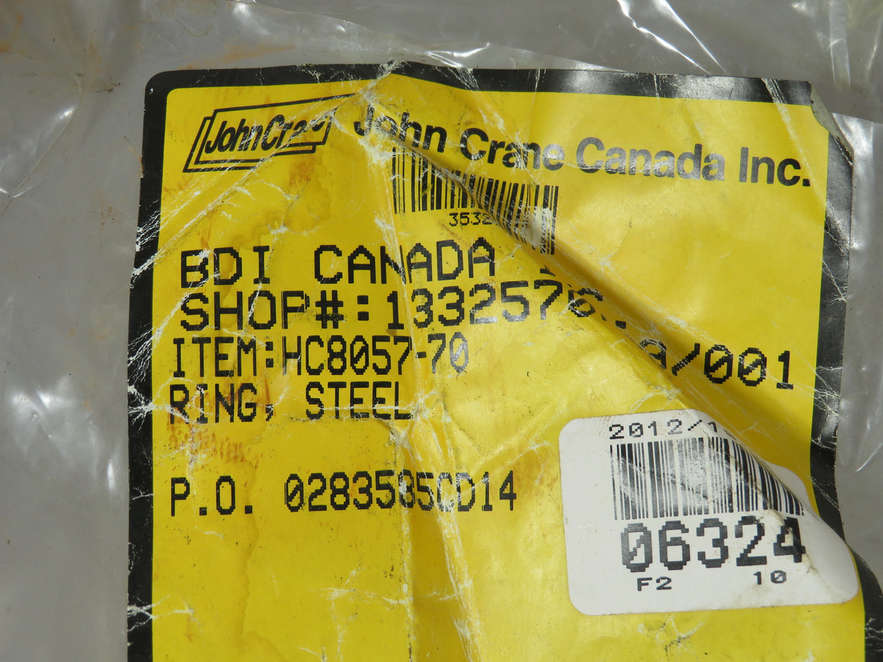 John Crane HC8057-70 Powerstream A7 Coupling Insert Cover SHELF WEAR NWB