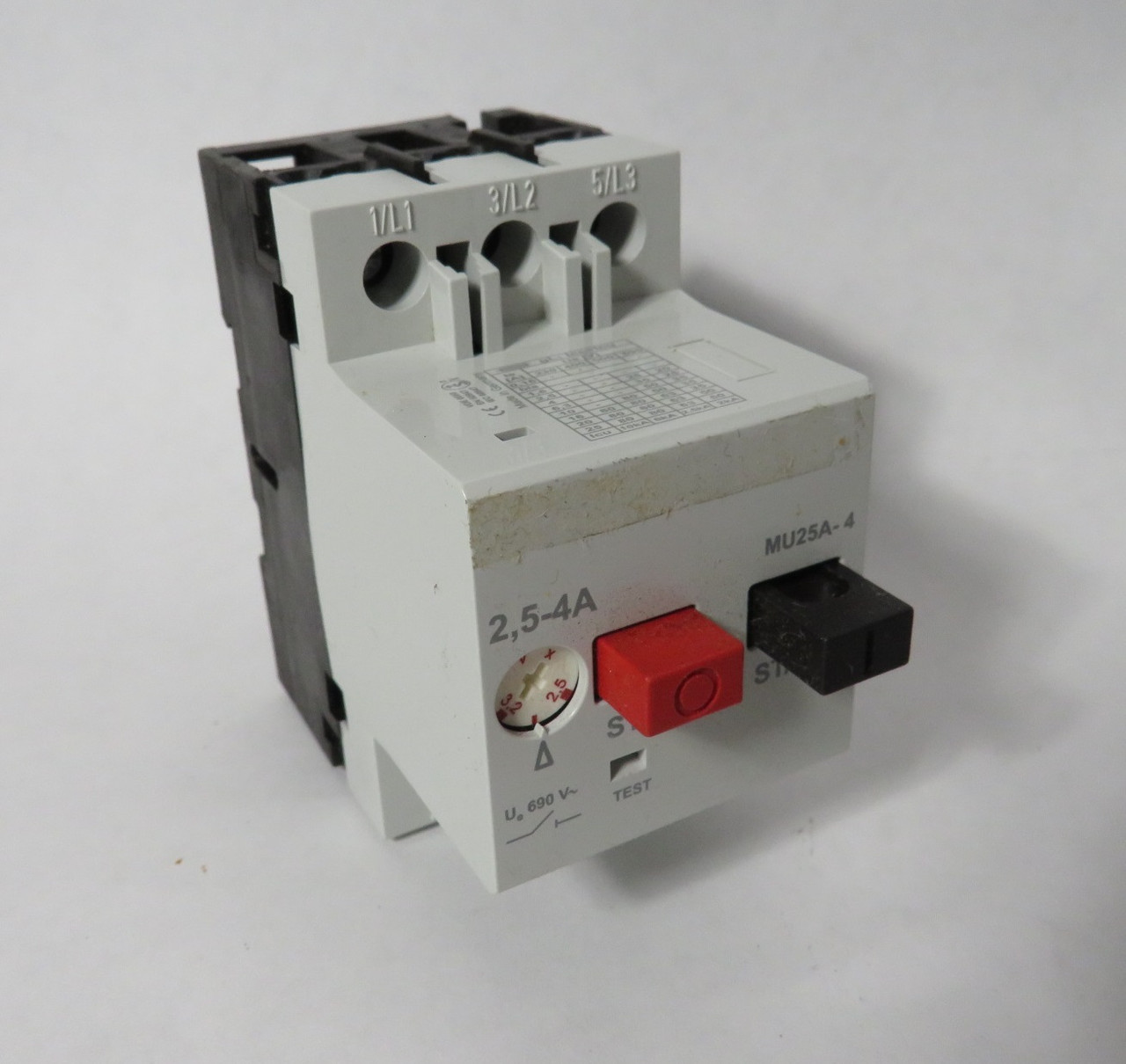 IMO MU25A-4 Manual Motor Starter 2.5-4A NO FRONT BRAND LABEL USED