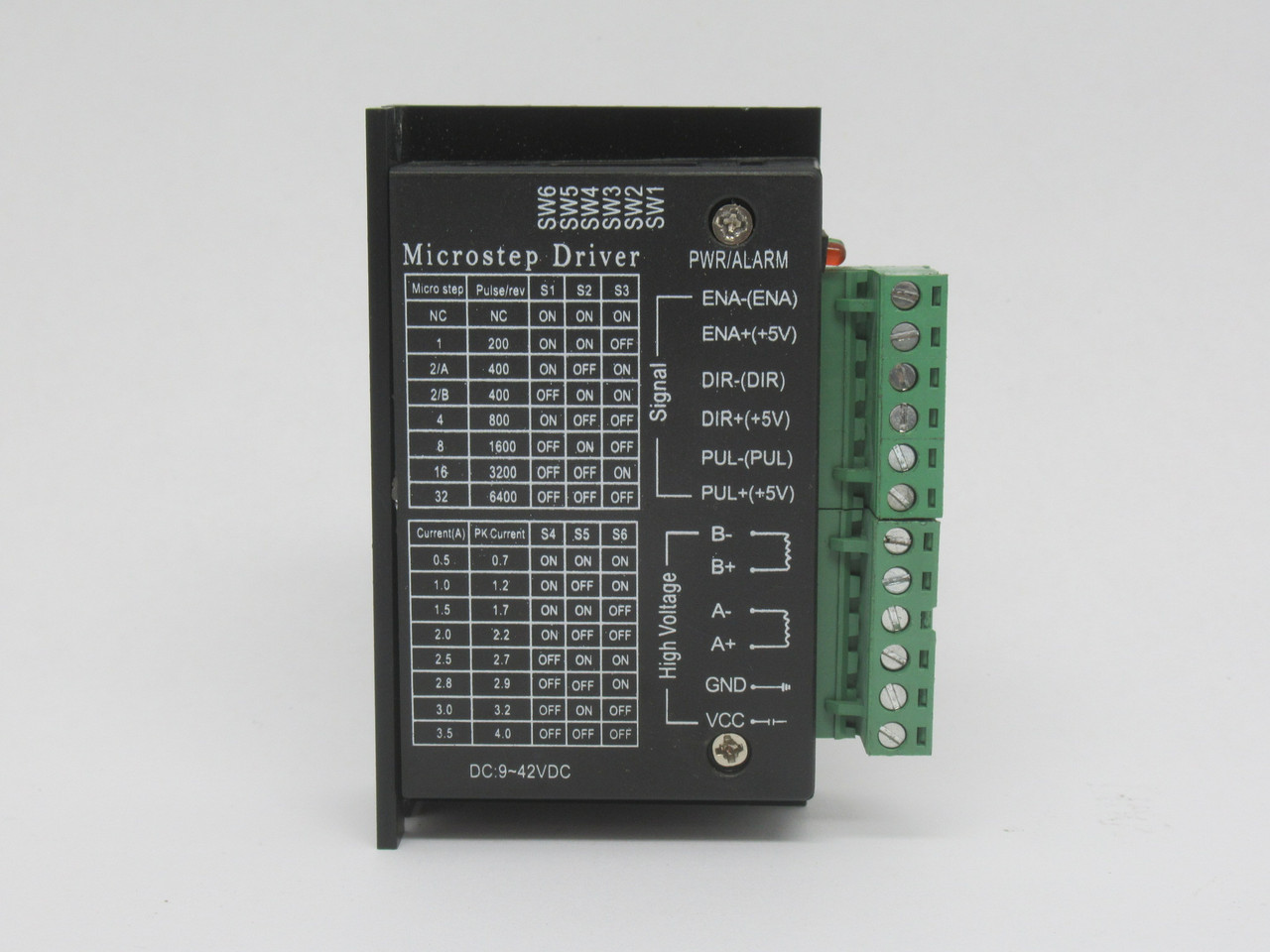 Microstep TB6600 Stepper Motor Driver 9-42VDC 4A USED