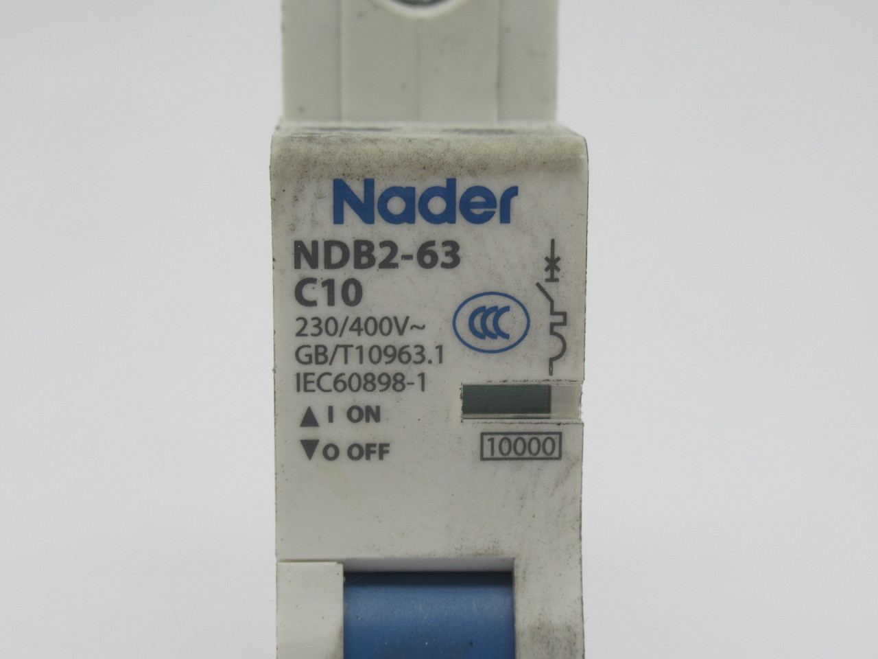 Nader NDB2-63C10/1 Mini Circuit Breaker 10A 230/400VAC 1-Pole USED