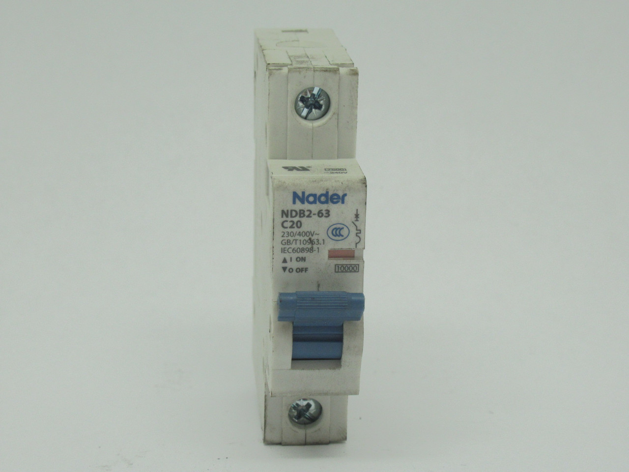 Nader NDB2-63C20/1 Mini Circuit Breaker 20A 230/400VAC 1-Pole USED