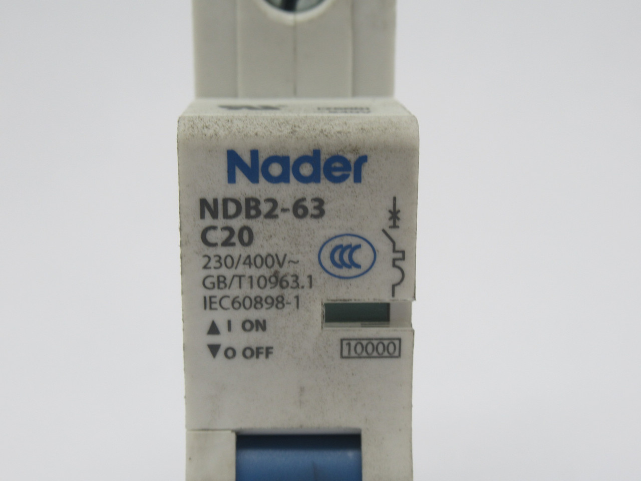 Nader NDB2-63C20/1 Mini Circuit Breaker 20A 230/400VAC 1-Pole USED