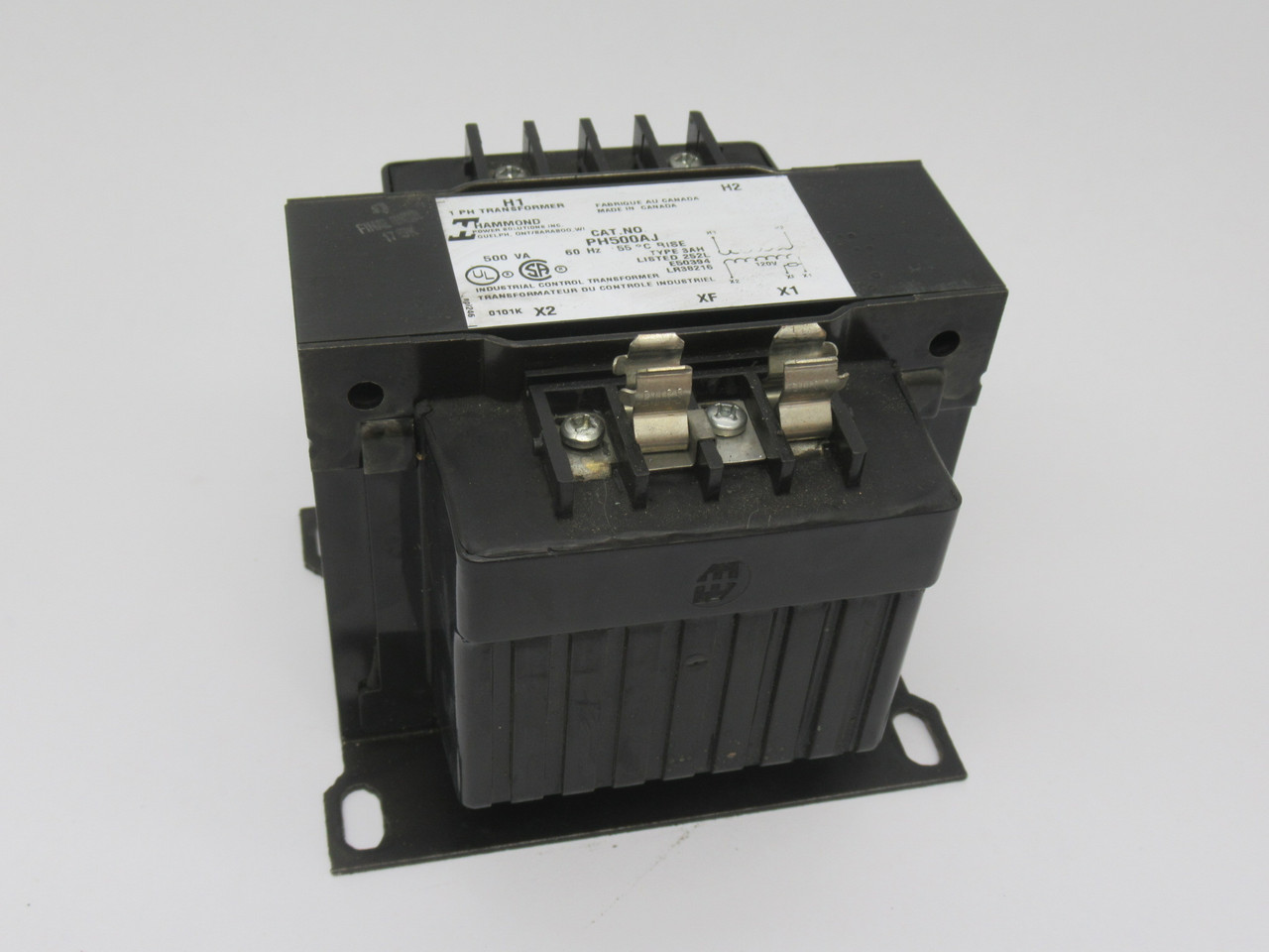 Hammond PH500AJ Industrial Control Transformer 500VA Pri 600V Sec 120V 60Hz USED