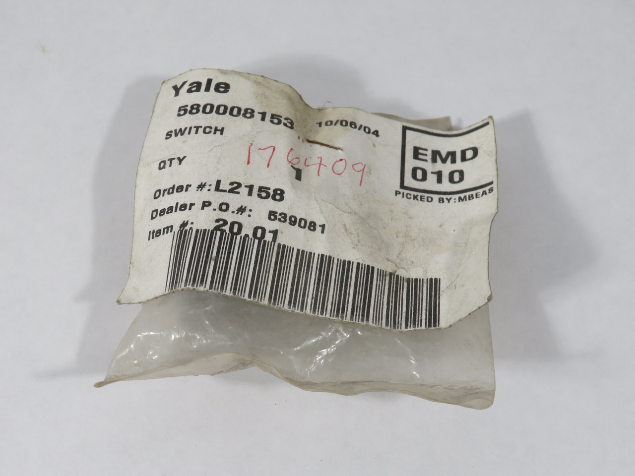 Yale 580008153 Forklift Neutral Safety Switch NWB