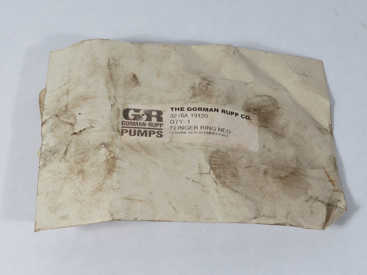 Gorman-Rupp 3216A-19120 Neoprene Oil Slinger Ring PACKAGING DAMAGE NEW