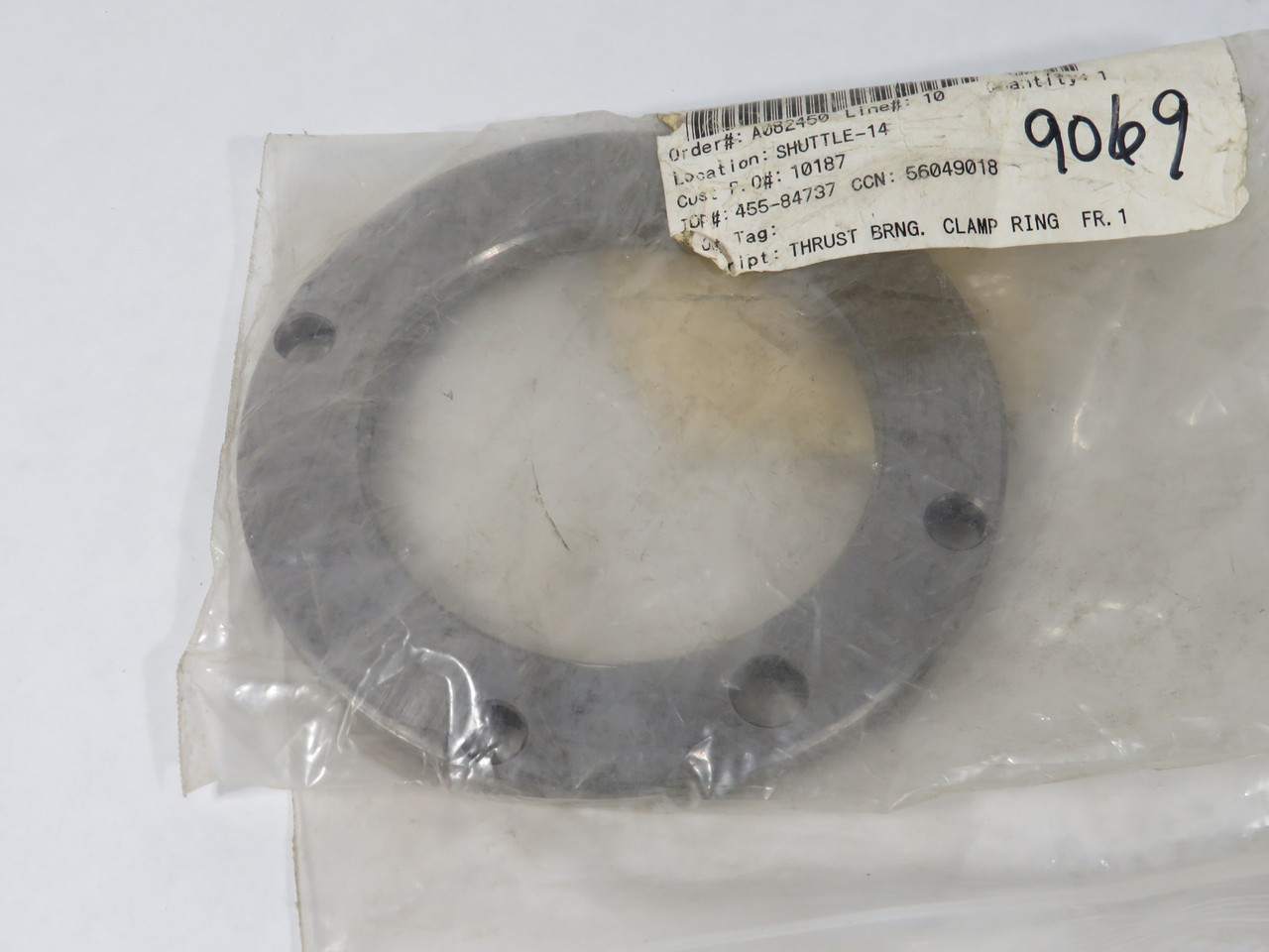 Flowserve 2104624-001 Thrust Bearing Clamp Ring 5-Bolt 3-3/8" ID SHELF WEAR NWB