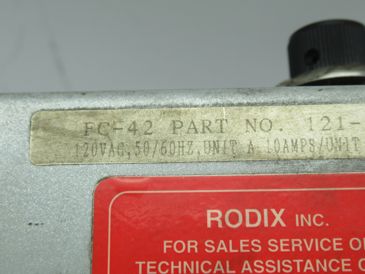 Rodix FC-42 Dual Feeder Control Cube 120VAC 50/60Hz 10/5A USED