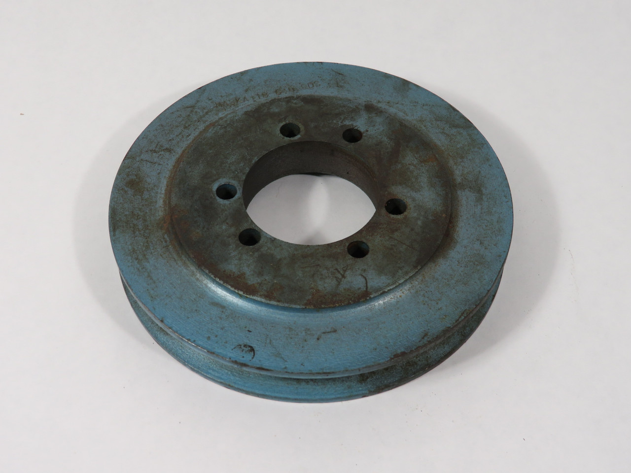 Maska 1B 6.0 SDS V-Belt Sheave 1/2 to 2" Bushing 1 Groove 6.35" OD A B Belt USED