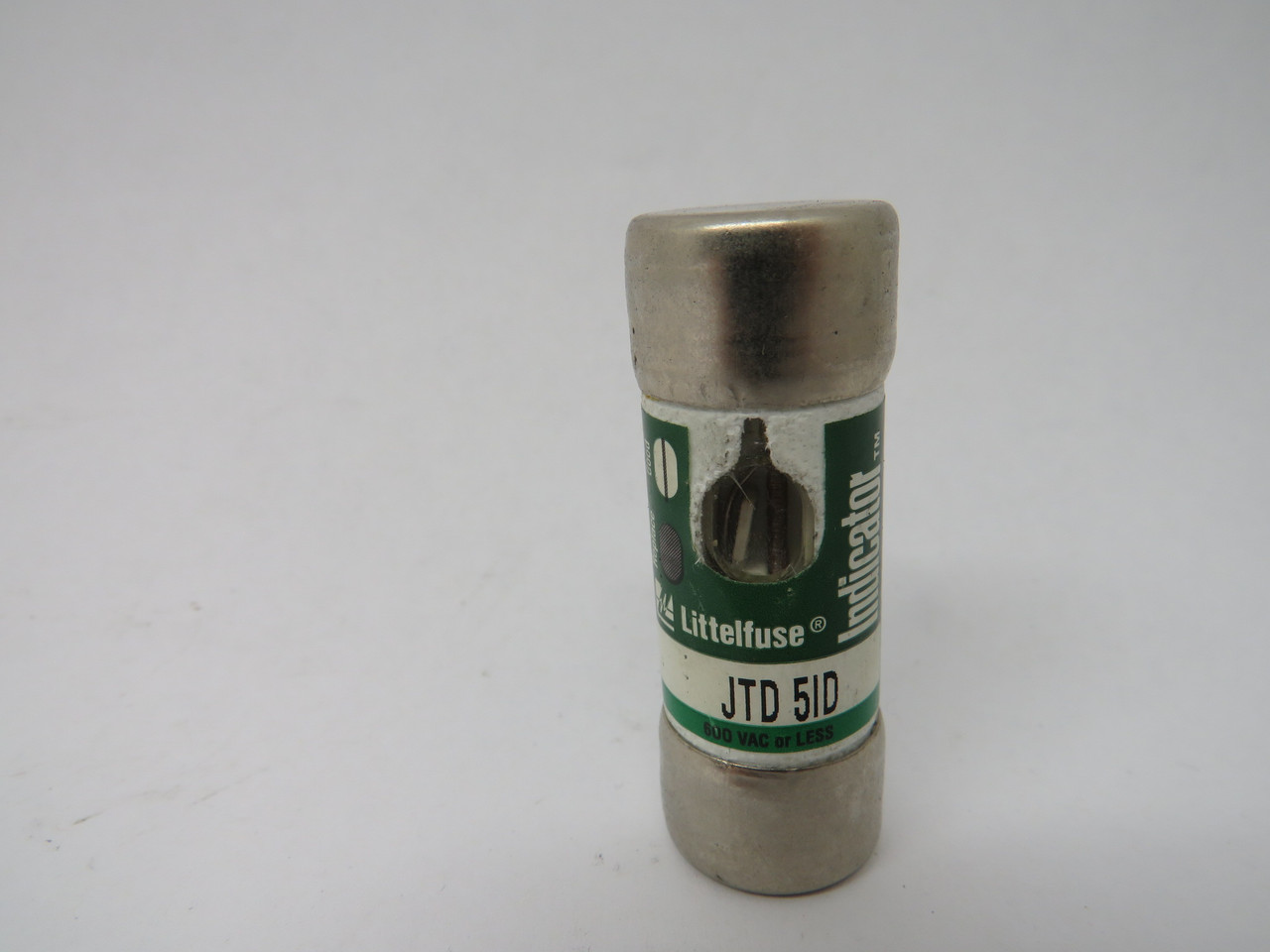 Littelfuse JTD-5-ID Time Delay Indicator Fuse 5A 600V USED